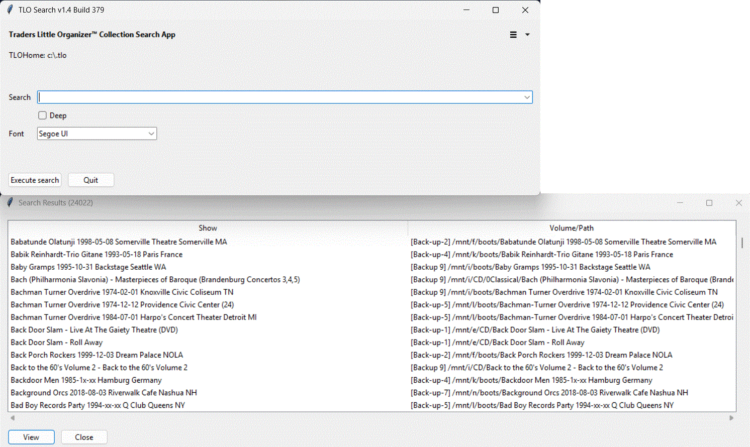 TLO Inventory Search App